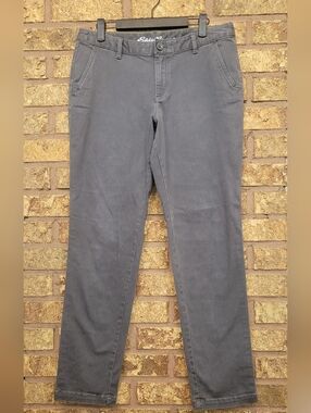 Eddie Bauer Boyfriend Cotton Stretch Dress Pants Gray Size 6